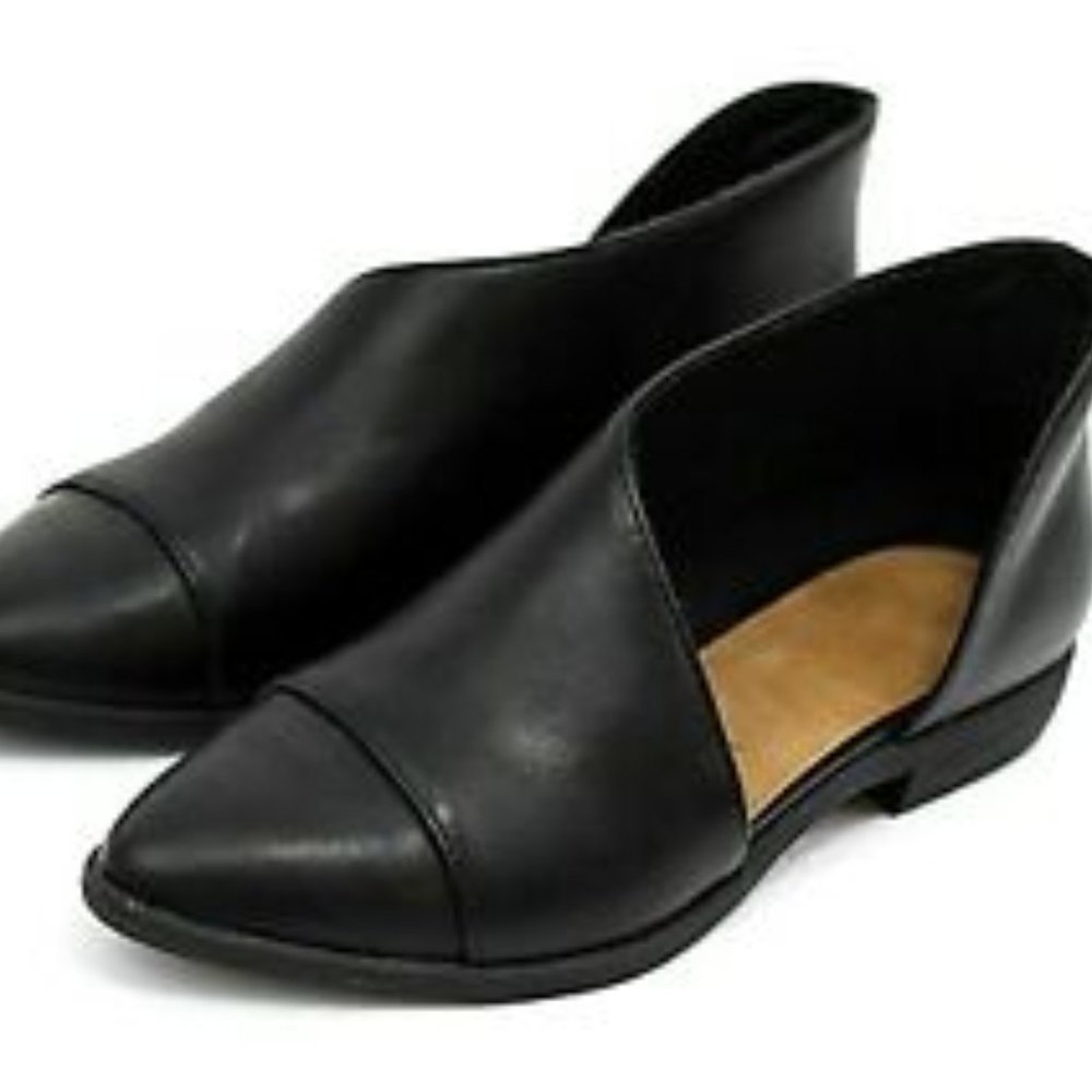 Black Bamboo Side Cut Shoes